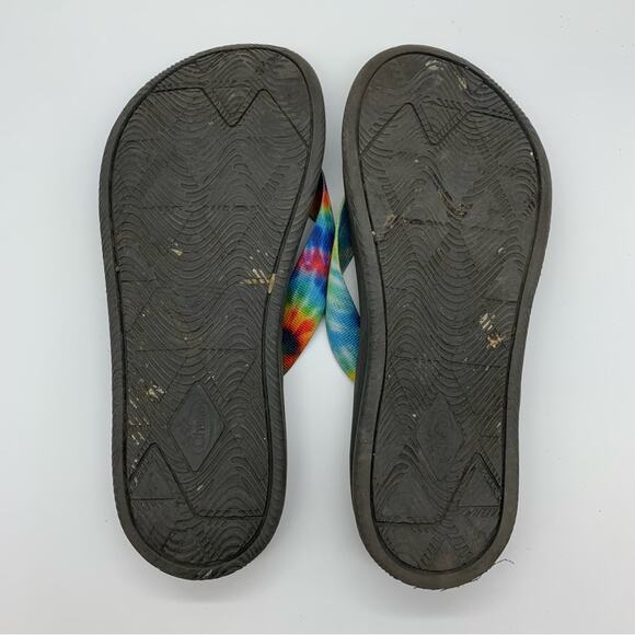 Chaco Chillos Dark Rainbow Tie Dye Flip Flop Outdoor Gorpcore River Comfort - 12 - Picture 11 of 11